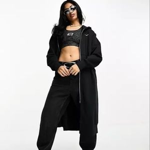 Nike Phoenix Sportswear Black Fleece Long Oversize Hoodie